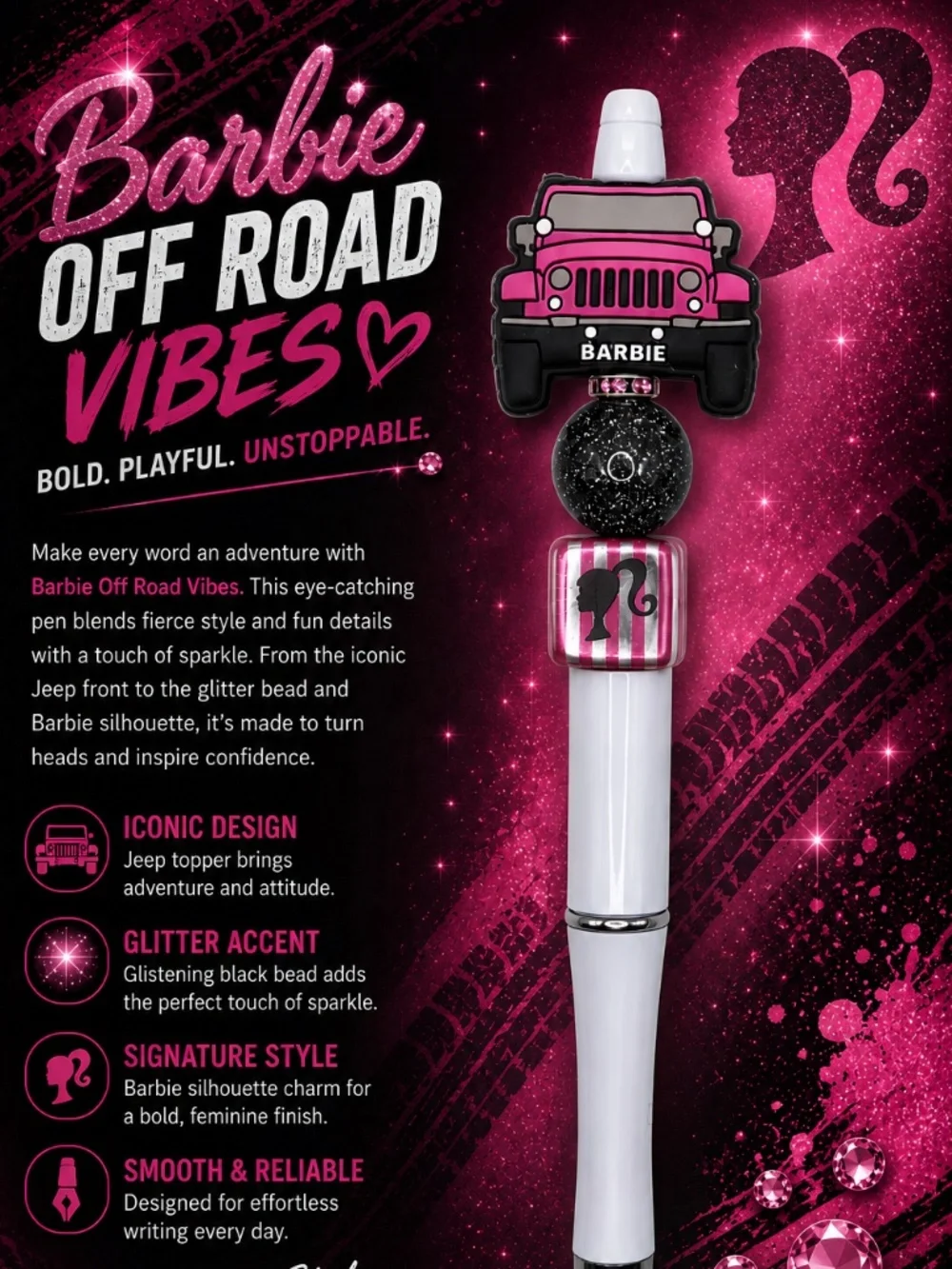 Pink Trail Attitude Pen